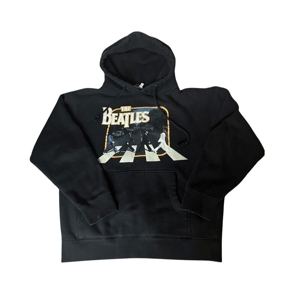 The Beatles Abbey Road Hoodie Black Pullover Graphic Band Sweatshirt 2007 Apple